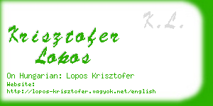 krisztofer lopos business card